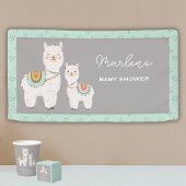 Schattige Boho Llama baby shower Spandoek
