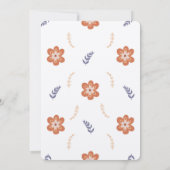 Schattige Boho Madelief Eerste Verjaardag Kaart (Achterkant)