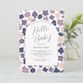 Schattige Boho Madeliefjes Baby Shower Kaart (Staand voorkant)