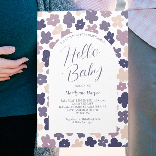 Schattige Boho Madeliefjes Baby Shower Kaart