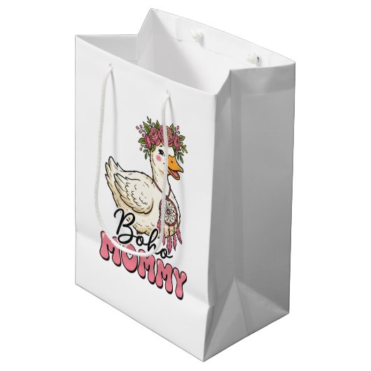 Schattige Boho Mammy woordkunst Moederdag Medium Cadeauzakje (Voorkant Gekanteld)
