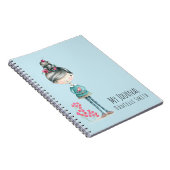 Schattige boho meisje met vogel notitieboek (Rechterzijde)