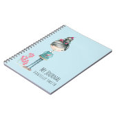 Schattige boho meisje met vogel notitieboek (Linkerzijde)