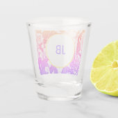 Schattige Boho Ombre Monogram Schotglas Shot Glas (Achterkant)