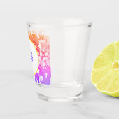 Schattige Boho Ombre Monogram Schotglas Shot Glas (Rechts)