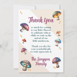Schattige boho paddenstoelen Baby Shower Kaart