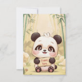 Schattige Boho Panda Bedankkaart (Voorkant)