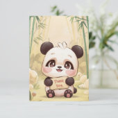 Schattige Boho Panda Bedankkaart (Staand voorkant)