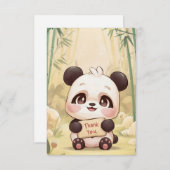 Schattige Boho Panda Bedankkaart (Voorkant / Achterkant)