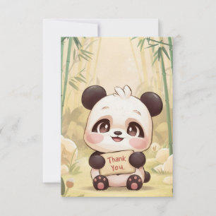 Schattige Boho Panda Bedankkaart