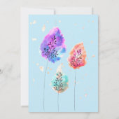 Schattige Boho Pastel Waterverf Foliage Vrijgezell Kaart (Achterkant)