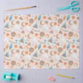 Schattige Boho Pattern op Bruin Tissuepapier (Craft)