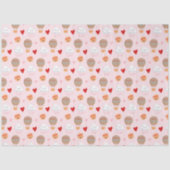 Schattige Boho Pattern op Roze Tissuepapier (Voorkant)