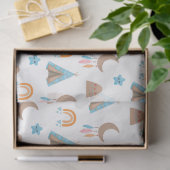 Schattige Boho Pattern op Wit Tissuepapier (Geschenk)