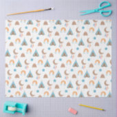 Schattige Boho Pattern op Wit Tissuepapier (Craft)