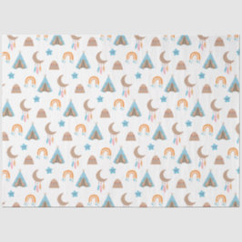 Schattige Boho Pattern op Wit Tissuepapier