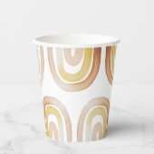 Schattige Boho Rainbow Genderneutraal Baby shower Papieren Bekers (Voorkant)