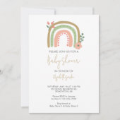 Schattige Boho Regenboog Baby shower Bloemen Aarde Kaart (Voorkant)