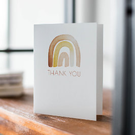 Schattige Boho Regenboog Baby shower Dank u Opmerk Bedankkaart