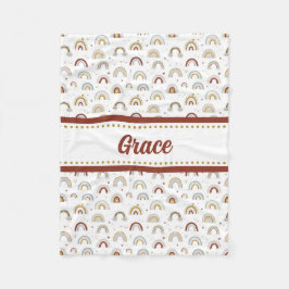 Schattige Boho regenboogpatroon Kinder fleece deke