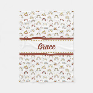 Schattige Boho regenboogpatroon Kinder fleece deke