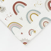 Schattige Boho regenboogpatroon Kinder fleece deke Deken (Hoek)