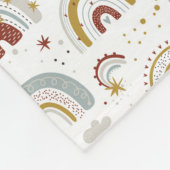 Schattige Boho regenboogpatroon Kinder fleece deke Deken (Hoek)