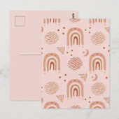 Schattige Boho Seamless Pattern Briefkaart (Voorkant / Achterkant)