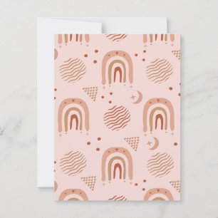 Schattige Boho Seamless Pattern Briefkaart