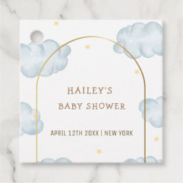 Schattige Boho Star Cloud Arch Boy Baby shower Bedankjes Labels