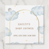 Schattige Boho Star Cloud Arch Boy Baby shower Bedankjes Labels (Voorkant)