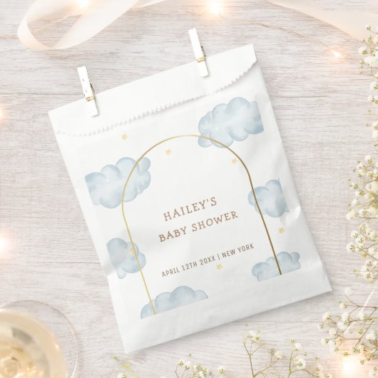Schattige Boho Star Cloud Arch Boy Baby shower Bedankzakje (Geknipt)