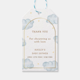 Schattige Boho Star Cloud Arch Boy Baby shower Cadeaulabel