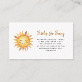 Schattige Boho Sun Baby shower Boekaanvraag Informatiekaartje
