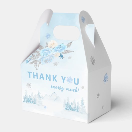 Schattige Boho Teddy Bear Sneeuwvlok Winter Baby s Bedankdoosjes (Achterkant)