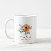 Schattige Boho Terracotta Bloemengroen Mama Est. Koffiemok (Links)