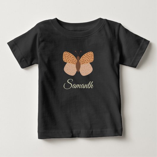 schattige boho vlinder monogram naam baby meisje (Voorkant)