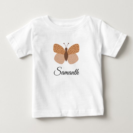schattige boho vlinder monogram naam baby meisje (Voorkant)