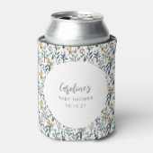 Schattige Boho Waterverf Wildflower Baby shower Cu Blikjeskoeler (Blikje Voorkant)