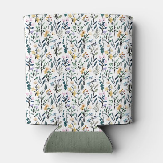 Schattige Boho Waterverf Wildflower Baby shower Cu Blikjeskoeler (Achterkant)