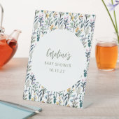 Schattige Boho Waterverf Wildflower Baby shower Cu Reclamebord Met Voetstuk (Insitu)