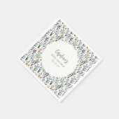 Schattige Boho Waterverf Wildflower Baby shower Cu Servet (Hoek)