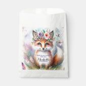 Schattige Boho Waterverf Woodland Fox Verjaardagsf Bedankzakje (Voorkant)