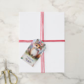 Schattige Boho Waterverf Woodland Fox Verjaardagsf Cadeaulabel (Met Touw)
