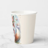 Schattige Boho Waterverf Woodland Fox Verjaardagsf Papieren Bekers (Links)