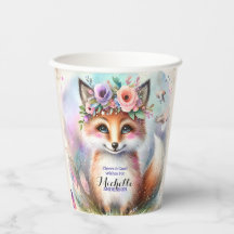 Schattige Boho Waterverf Woodland Fox Verjaardagsf