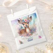 Schattige Boho Waterverf Woodland Herten Verjaarda Bedankzakje (Geknipt)