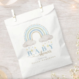 Schattige Boho Whimsical Rainbow Boy Baby shower Bedankzakje