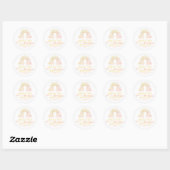 Schattige Boho Whimsical Rainbow Girl Baby shower Ronde Sticker (Vel)