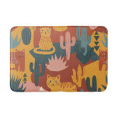 Schattige Boho Woestijnkatten Cactus Succulent Pat Badmat (Voorkant)